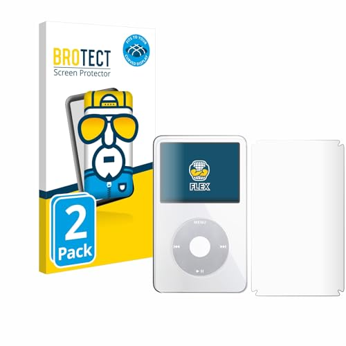 BROTECT Protector Pantalla Completa para Apple iPod Classic Video (Frontal+Trasero) 2 Unidades   3D Curvo