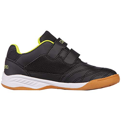 Kappa Unisex Kinder Kickoff K 260509K Sneaker,1140 black/yellow, 28 EU