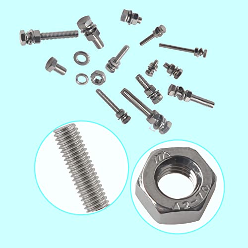 HVDHYY M3 M4 M5 M6 Nut and Bolt set Machine Screws & Nuts & Washers Assortment kit 304 Stainless Steel Outer Hexagon Head Button with a Reusable Storage Box (520pcs) - Image 3