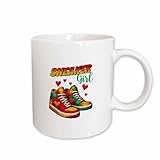 3dRose Sneaker girl, colorful text, image of colorful sneaker shoes art 11oz Mug