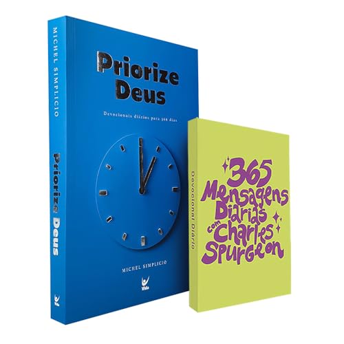 Kit Devocional Priorize Deus + 365 Mensagens Diárias Charles Spurgeon Lettering