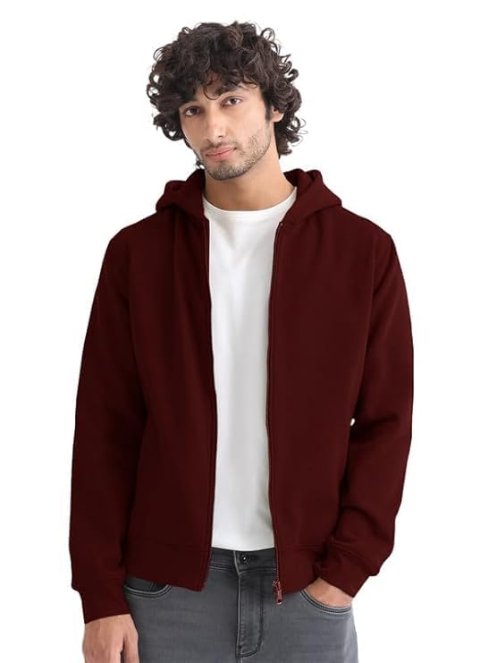 Image of DROBE Plain Chain Hooded Zipper Hoodie for Unisex