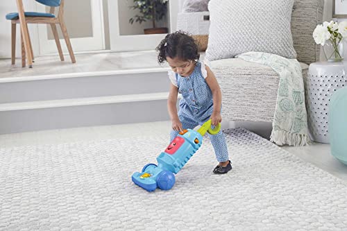 Fisher-Price Laugh & Learn Toddler Toy Light-Up Learning Vacuum Musical Push Along for Pretend Play Ages 1+ Years