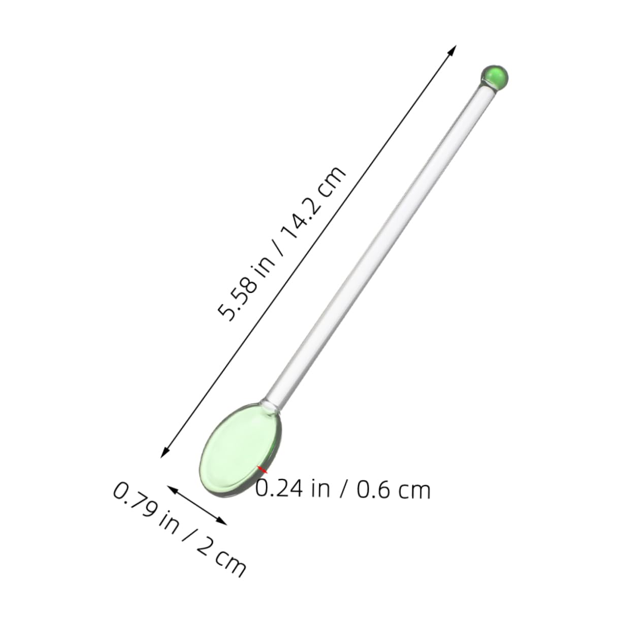 FUNOMOCYA 4pcs Gold Embossed Coffee Stirring Spoons Glass Spoons for Honey Milk Desserts