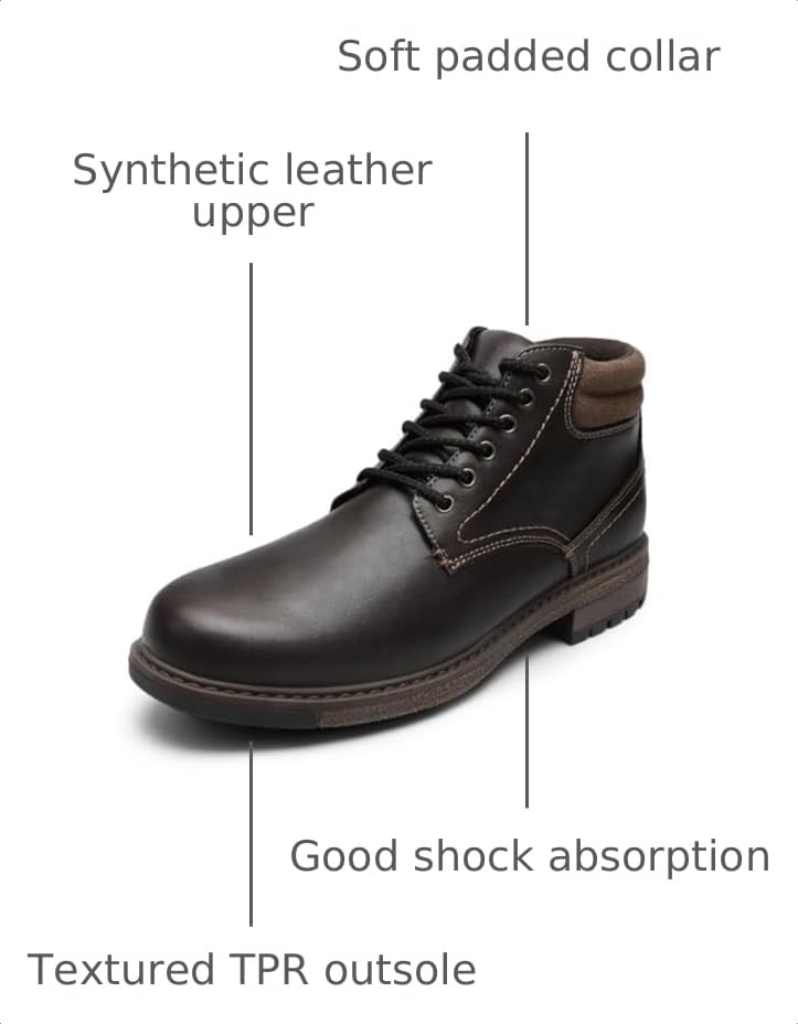 Image of shoeslocker Men's Casual Boots Ankle Boots for Men Dress Loafer Classic Shoes for men With Waterproof Slip Resistant