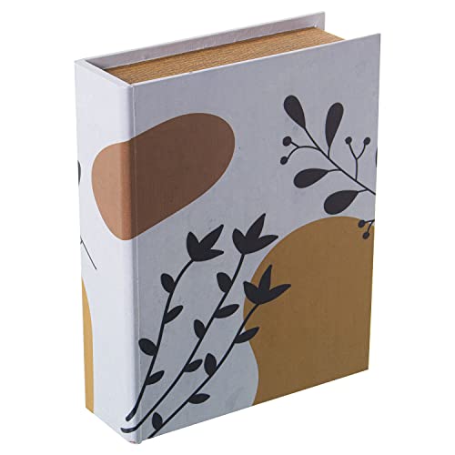 Set de 3 boîtes livres décoratifs en bois et toile polyester - 4