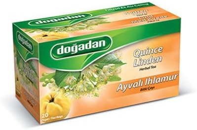 Ayval Ihlamur (té de hierbas de membrillo-tilo) 20 bolsas de té, paquete de 3