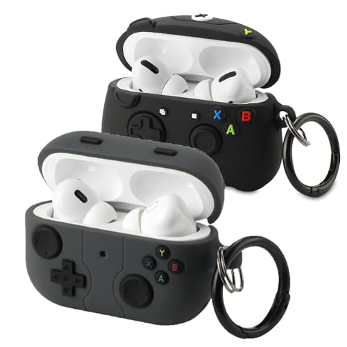 Image of Gedicht for Airpods Pro 2nd Generation Case, Funny 3D Cartoon Game Console Design Silicone Soft Cases with Keychain