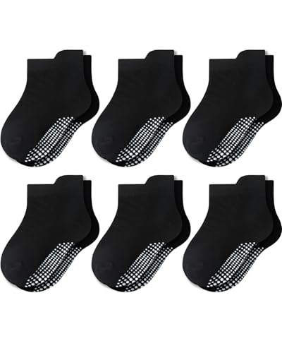 Kyopp 6 Paar Stoppersocken Kinder Baumwolle Socken Jungen Mädchen ABS Anti...