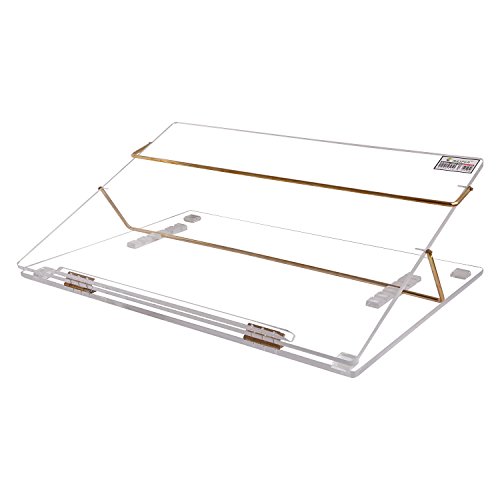 Rasper Clear Acrylic Writing Desk Table Top Elevator with Adjusta...