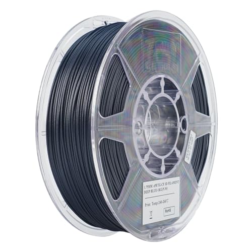 eSUN PETG Filament 1.75mm PETG-CF Carbonfaser gefülltes PETG Filament 1KG Spule (2.2 LBS) 3D Druck Materialien für FDM 3D Drucker Dunkelblau