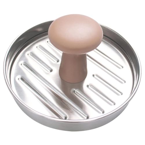 Toyvian Molde Redondo para Hamburguesas de Acero Inoxidable Prensa para Carne Resistente y Antideslizante Herramienta de Cocina para Hacer Hamburguesas Caseras Menaje para Barbacoa y Uso