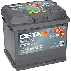 Bateria Para Fiat 500 Batería Deta DA530 Senator 3. 12V - 53Ah/540A (EN) Caja L1 (207x175x190mm)