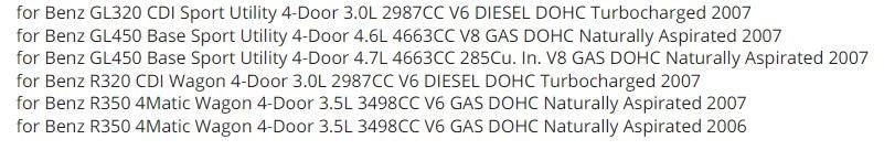 Commande lève-vitre réactive pour Mercedes W169 W251