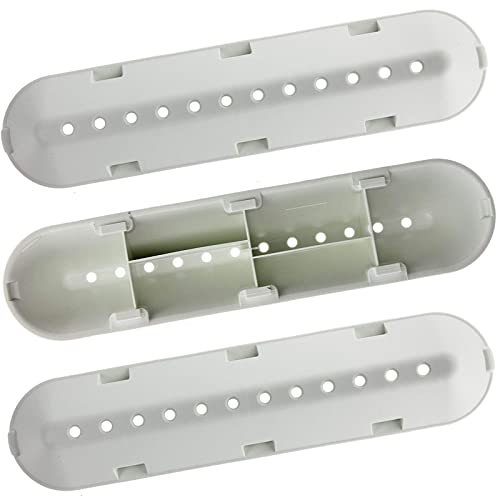 SPARES2GO Lot de 3 Aubes à 12 Trous compatible avec Hotpoint Tambour de Machine à Laver (227 mm x 53 mm x 38 mm)