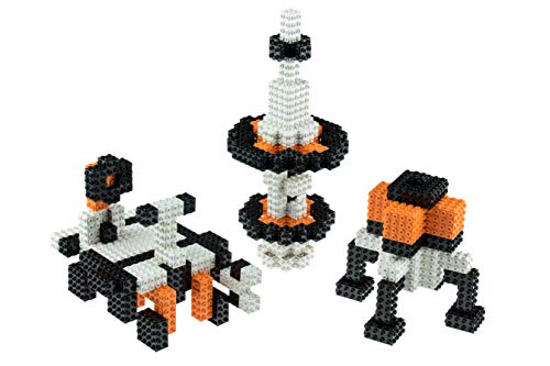 Strictly Briks - Ladrillos y Bloques de construcción - Set 3 en 1 Inspirado en la exploración Espacial - Módulo Lunar Apollo, estación Espacial y un vehículo para Marte - 188 Piezas