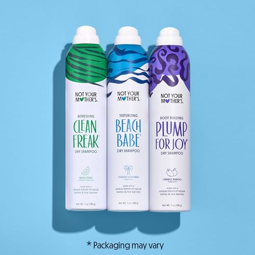 Not Your Mother's Dry Shampoo Spray Signature Assortment (3-Pack) - 7 oz Each - Clean Freak, Plump for Joy & Beach Babe - Instantly Absorbs Oil & Extends Style Life for Refreshed Hair