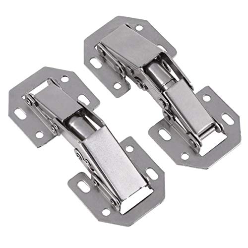 Toolstar Charnière de placard avec vis 76,9 x 32,3 mm, argent Cover