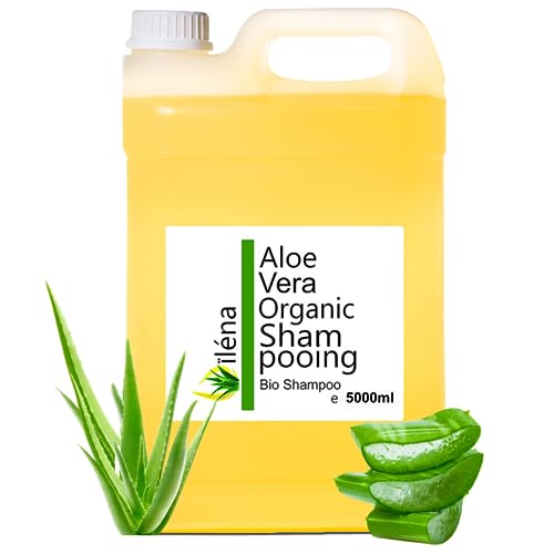 Champú Orgánico Anticaída con Aloe Vera y Aceite de Argán | Fortalecedor y Voluminizador | Sin Sulfatos | Hidratante con Vitaminas | Testado por Profesionales 5000 ml
