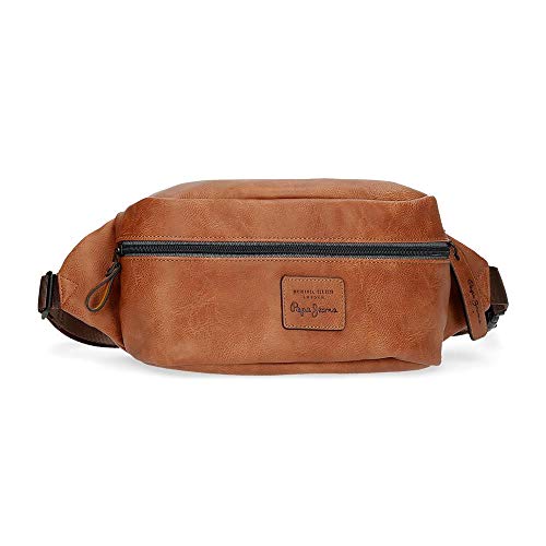 Pepe Jeans Vegan, Riñonera Hombres, Marrón, 28x13x8 Cm