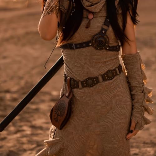 Belt Bohemian Retro American River Brown Belt Waist Chain Accessories Retro Fashion Waist Seal for Women's Dresses2