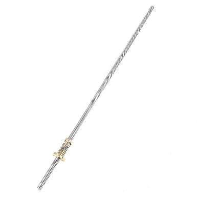 review T8 Threaded Rod Lead Screw 3D Printer Parts & Accessories 3D Printer Accessories with Anti Backlash, Spring Loaded Stainless Steel Nut for 3D Printer(300mm)(400mm)