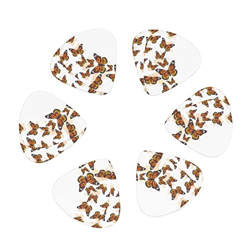 Pack de 12 médiators de guitare papillon orange pour guitare électrique guitare acoustique diverses guitares - Les Beatles, Paul McCartney, John Lennon, RIngo Starr, George Harrison Pack de 12 médiators de guitare papillon orange pour guitare électrique guitare acoustique diverses guitares
