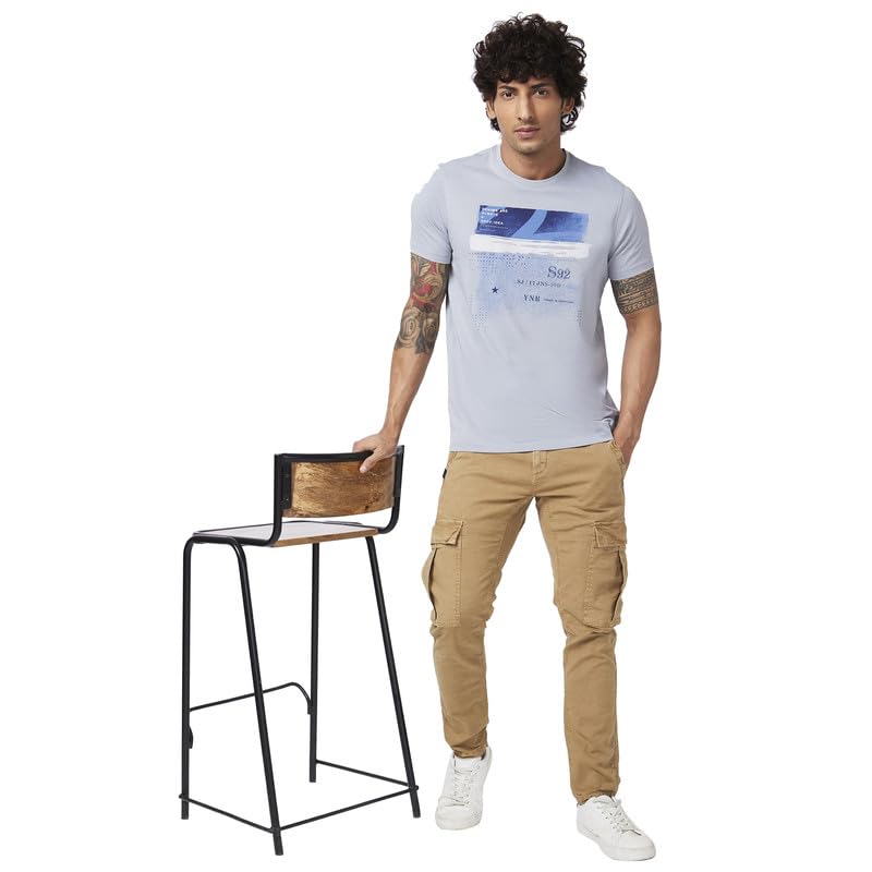 Image of Spykar Men's Solid Slim Fit T-Shirt