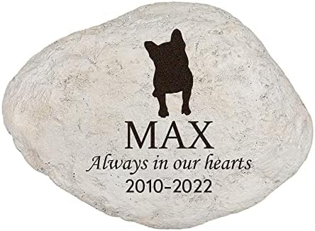 MARYTUMM Custom Dog Memorial Stone by Waterproof Resin, Laser Engraved Dog Grave Marker, Weather Resistant