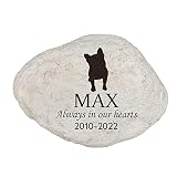 MARYTUMM Custom Dog Memorial Stone by Waterproof Resin, Laser Engraved Dog Grave Marker, Weather Res