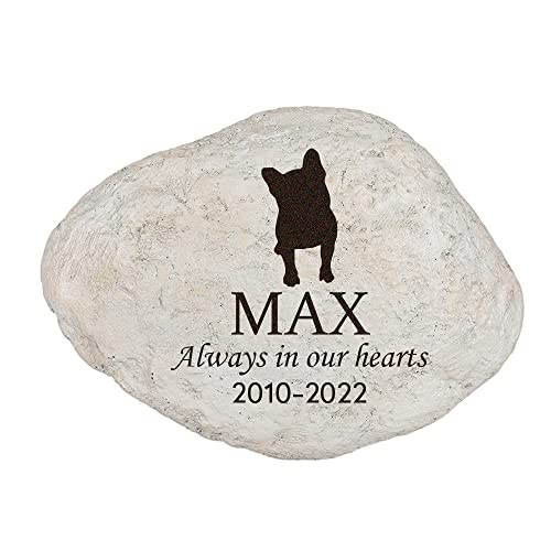 Marytumm Custom Dog Memorial Stone By Waterproof Resin, Laser Engraved Dog Grave Marker, Weather Resistant #TOP24