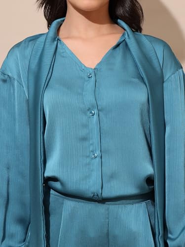 Image of PURVAJA Women's Midi Satin Co-Ords