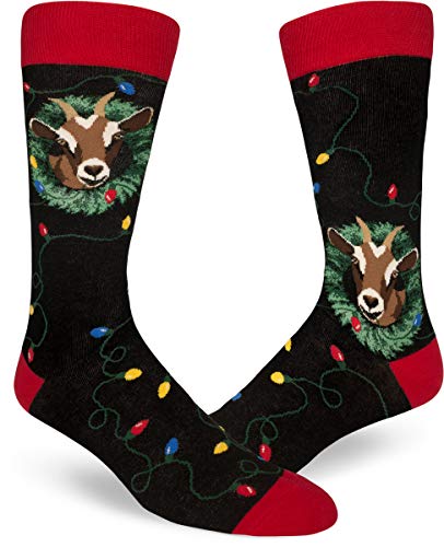 ModSocks Men s The Goat Who Ate Christmas Crew Socks