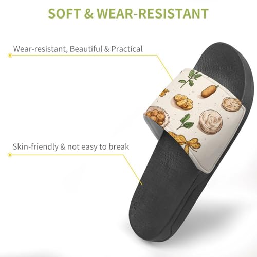 Potato Hand Drawn Food House Sandals Non-Slip Bathroom Slippers Beach Summer Shoes for Men Women3