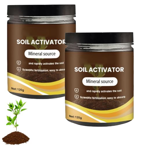 Soil Activated,Bone Meal Fertilizer,Dirt Health Booster,Liquid Fertilizer for Plants,Organic Soil Activator & Plant Fertilizer for Raised Garden Beds,Potting Mix,and Seedling Compost (120g*2)