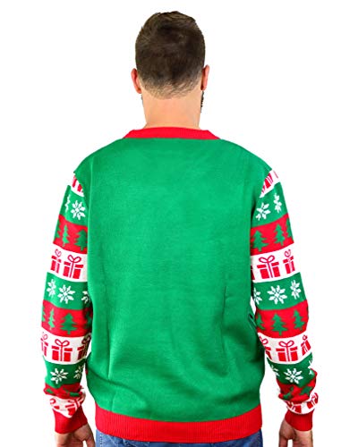 Shirtgeil Ugly Christmas Strickpullover Herren Damen,Rundhals, Go Jesus It's Your Birthday Sweater, Langarm, Multicolor, XX-Large