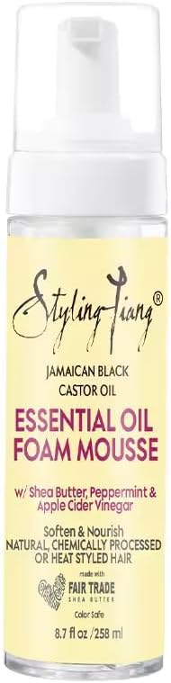 Nourishing Conditioner Mousse Hair Styling Braid Shine Mousse for Hair | Hair Styling Products Hair Wax for Curly Hair Quick Drying Shine Styling Organic Braiding Hair Mousse - (258 ml)