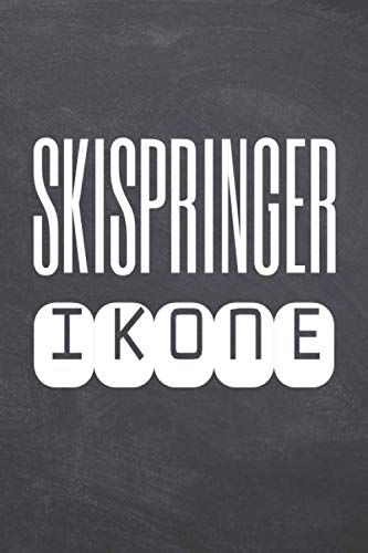 Skispringer Ikone: Skispringer Punktraster Notizbuch, Notizheft oder Schreibheft - 110 Seiten - Büro Equipment & Zubehör - Lustiges Geschenk zu Weihnachten oder Geburtstag