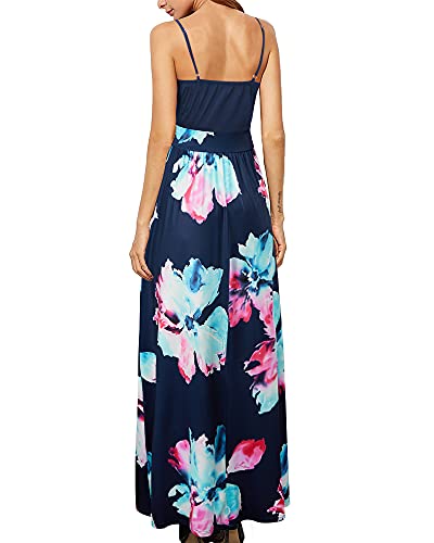Image of Newshows Women's 2026 Lightweight Summer Wedding Guest Beach Vacation Casual V Neck Split Flowy Maxi Dress
