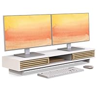 Amazon.co.jp: WELL WENG 天然竹製 モニター台 モニターライザー