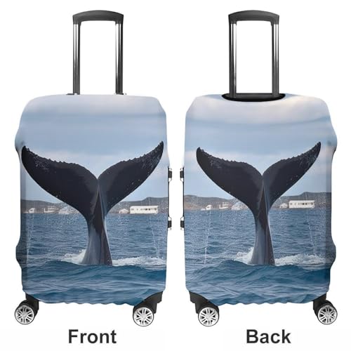 Whale Tail Luggage Cover Washable Elastic Suitcase Cover, Anti Scratch Personalized Suitcase Protectors, Fashion Baggage Covers For Travel3