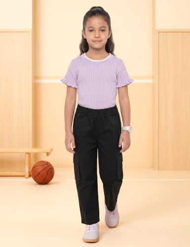 Image of Amazon Brand - Symbol Girl's Lightweight Denim Loose Pants