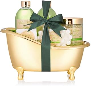 BRUBAKER Cosmetics Zestaw Do Kąpieli Z Wanną Kolor Złoty 6 Szt. (Aloe Vera)