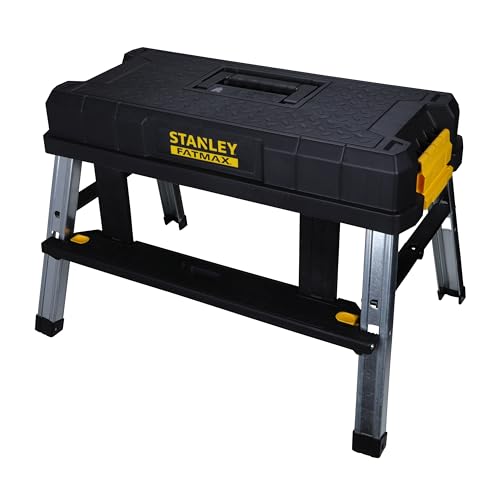 Image of STANLEY FMST81083-1 150 kg Load Capacity Heavy-Duty Portable Plastic Work Step Tool Box, 25 inch