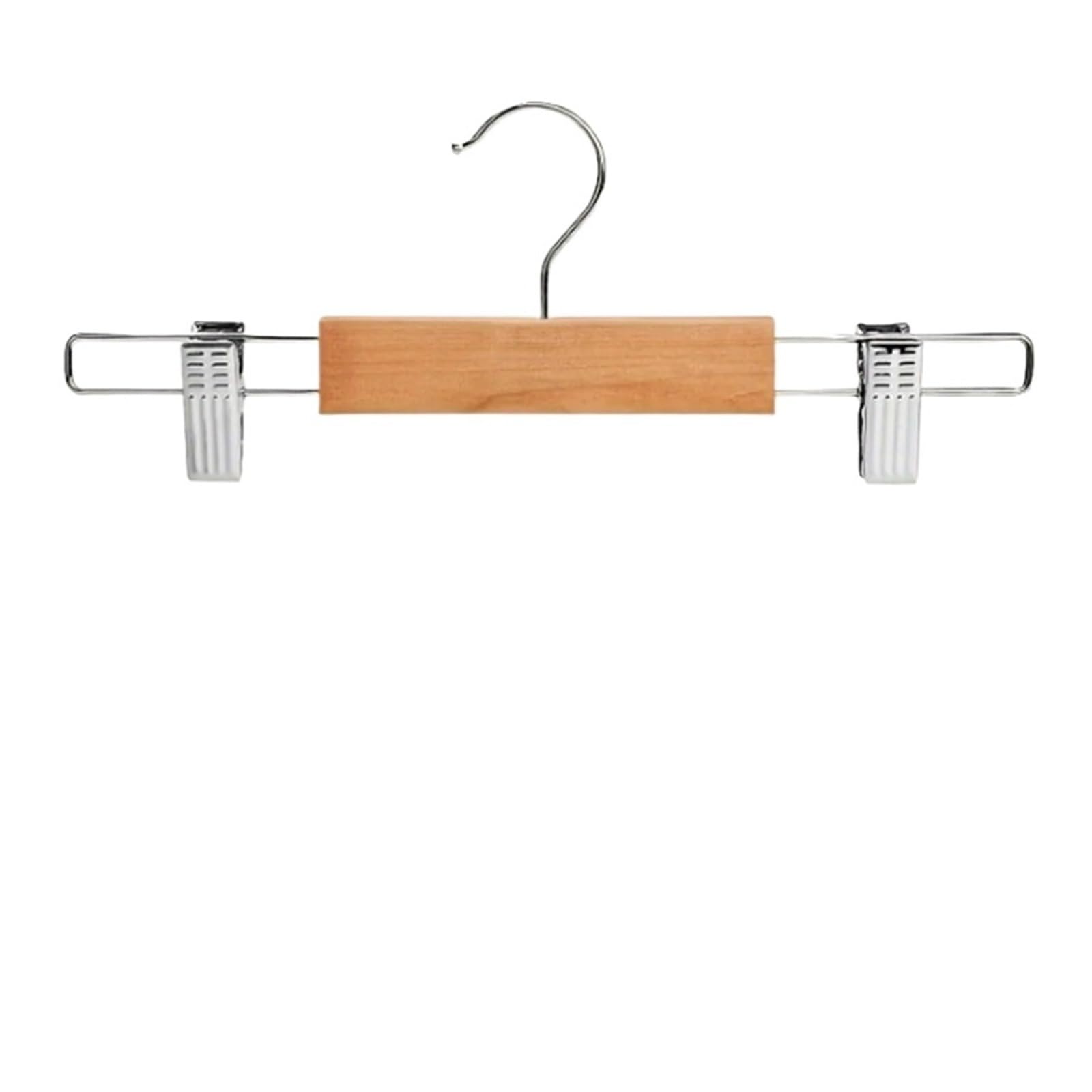 Natural Wooden Trousers Hangers 5PCS Wooden Trouser Rack Solid Adult Clip Clothing Store Clothes Hanger