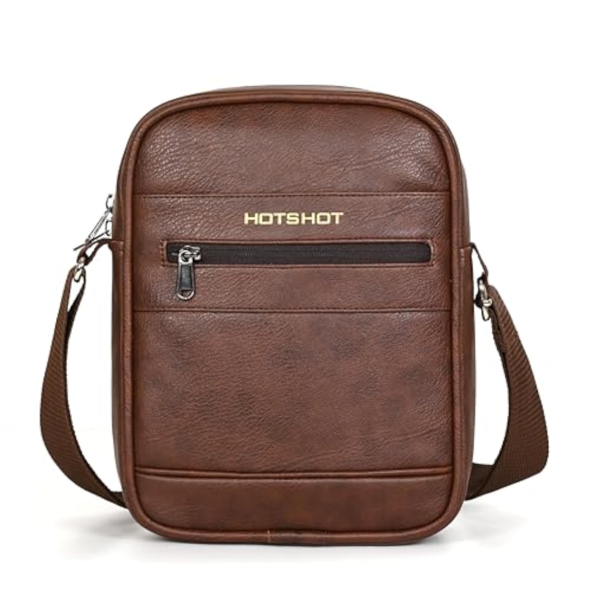 Men's Water Resistant Leather Sling Bag for Daily Use