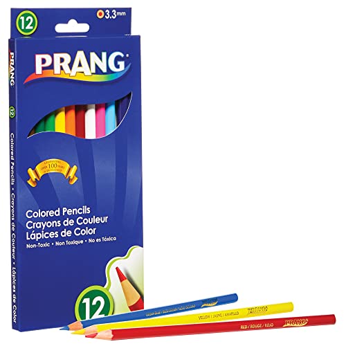 Image of Prang 22120 Prang Colored Wood Pencil Set, 3.3 mm, 12 Assorted Colors, 12 Pencils /Set (Pack of 12, 144 Count Total)