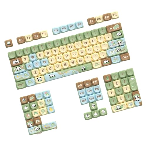 Teclas para teclados mecánicos con diseño de panda para escritorios creativos