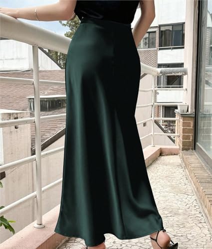 Elegant Solid Color Skirt Summer Spring Basic Women's Summer Casual Vinage Skirt2