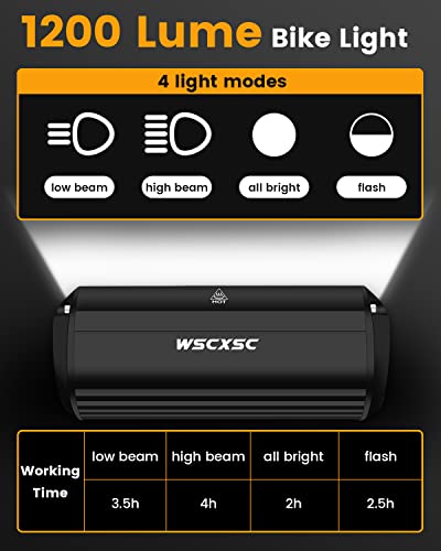 Super Bright Bike Light, 5 Modes Bicycle Light With High Beam Low Beam, Usb-C Rechargeable Bike Headlight, Waterproof Bicycle Headlight, Mtb Off-Road Cycling Commuting,Road Safety For Men,Women,Kids #TOP1